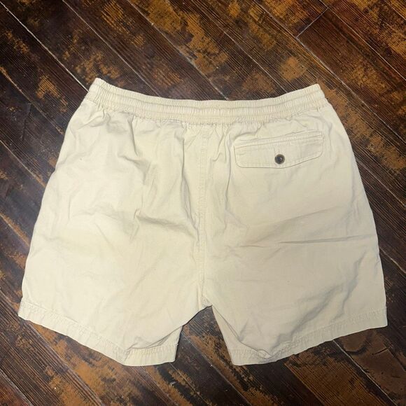 Marine Layer Saturday tan drawstring waist pull on shorts - Picture 5 of 5